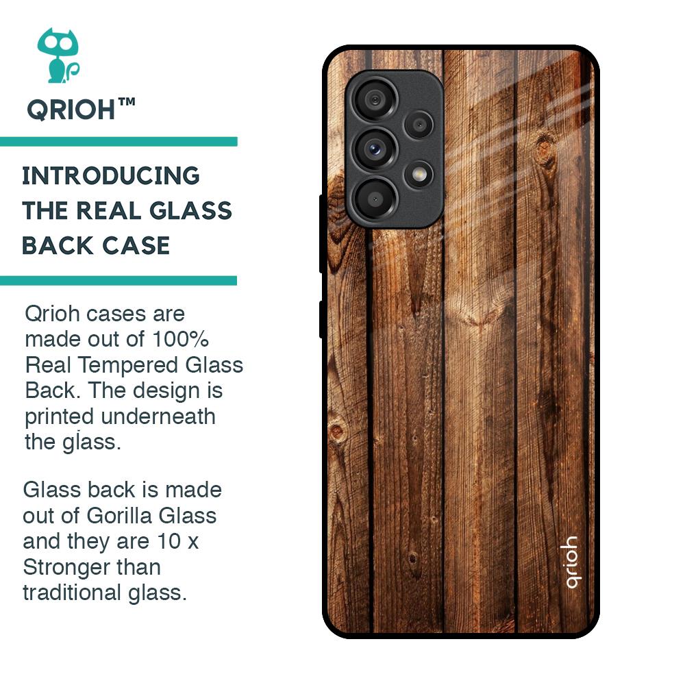 Timber Printed Glass Case for Samsung Galaxy A53 5G