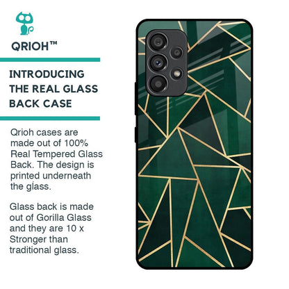 Abstract Green Glass Case For Samsung Galaxy A53 5G