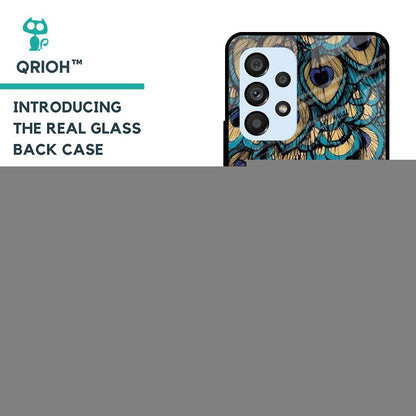 Peacock Feathers Glass case for Samsung Galaxy A53 5G