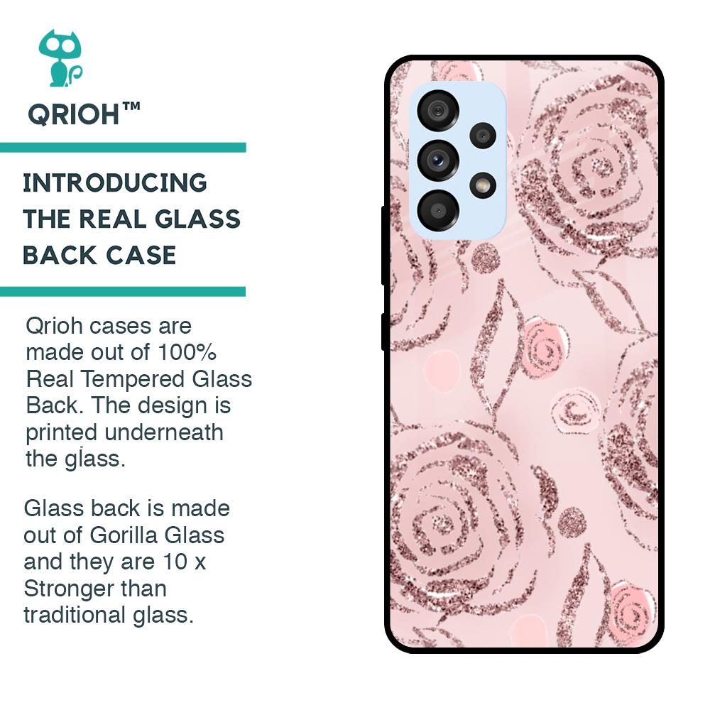 Shimmer Roses Glass case for Samsung Galaxy A53 5G