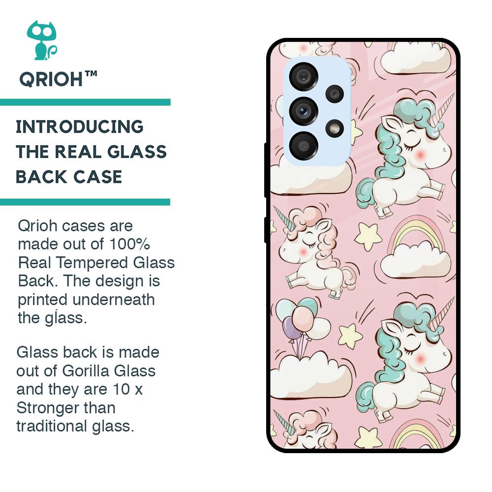 Balloon Unicorn Glass case for Samsung Galaxy A53 5G