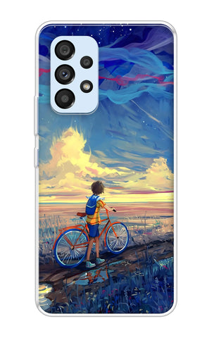 Riding Bicycle to Dreamland Samsung Galaxy A53 5G Back Cover