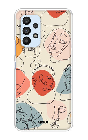Abstract Faces Samsung Galaxy A53 5G Back Cover