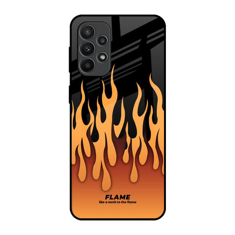 Fire Flame Samsung Galaxy A23 Glass Back Cover Online