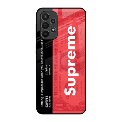 Supreme Ticket Samsung Galaxy A23 Glass Back Cover Online