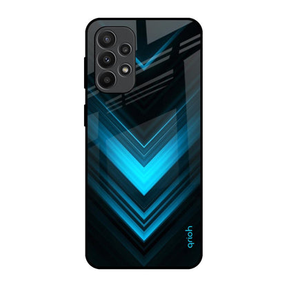 Vertical Blue Arrow Samsung Galaxy A23 Glass Back Cover Online