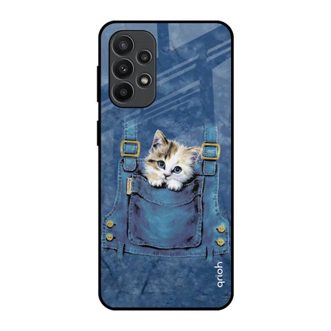 Kitty In Pocket Samsung Galaxy A23 Glass Back Cover Online