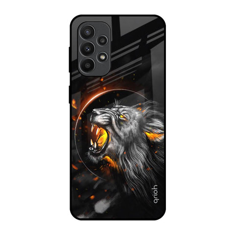 Aggressive Lion Samsung Galaxy A23 Glass Back Cover Online