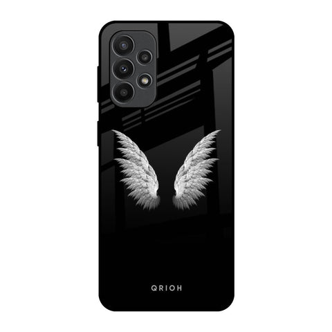 White Angel Wings Samsung Galaxy A23 Glass Back Cover Online