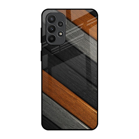 Tri Color Wood Samsung Galaxy A23 Glass Back Cover Online