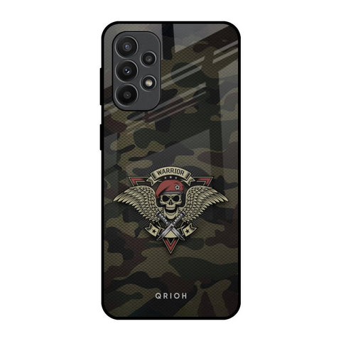 Army Warrior Samsung Galaxy A23 Glass Back Cover Online