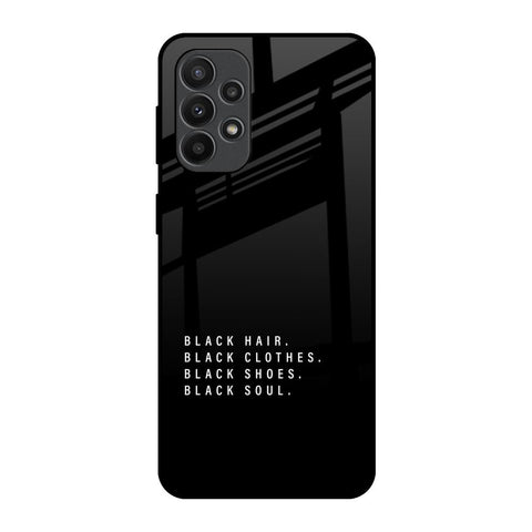 Black Soul Samsung Galaxy A23 Glass Back Cover Online