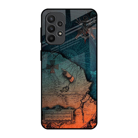 Geographical Map Samsung Galaxy A23 Glass Back Cover Online