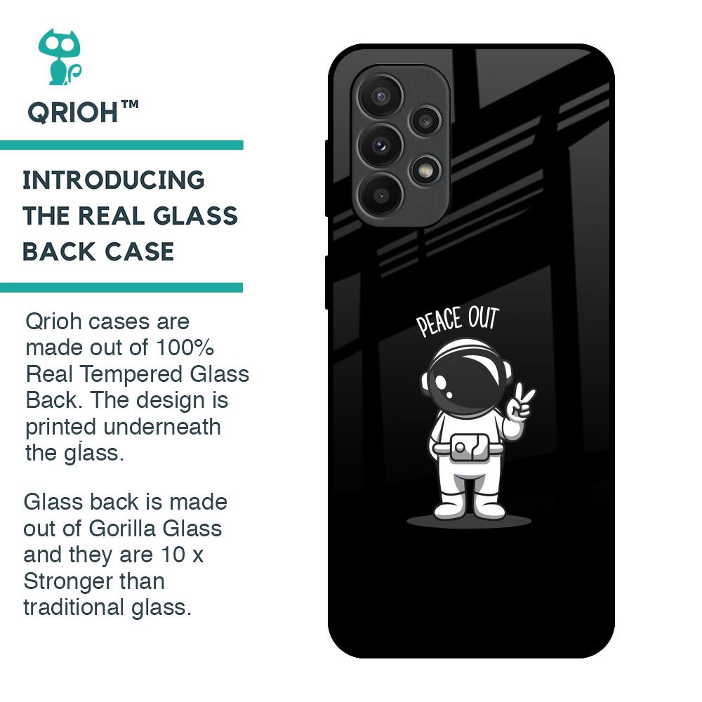 Peace Out Astro Glass Case for Samsung Galaxy A23