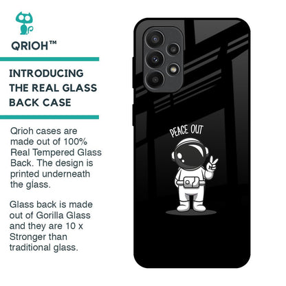 Peace Out Astro Glass Case for Samsung Galaxy A23