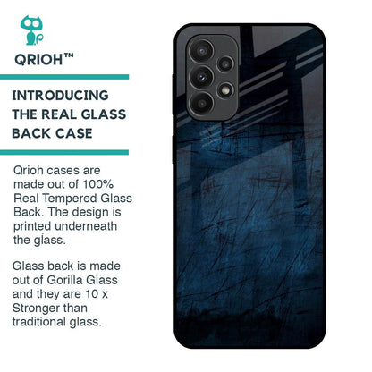Dark Blue Grunge Glass Case for Samsung Galaxy A23