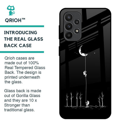 Catch the Moon Glass Case for Samsung Galaxy A23