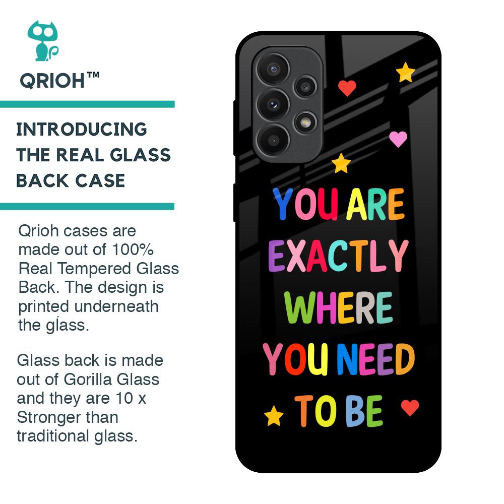 Magical Words Glass Case for Samsung Galaxy A23