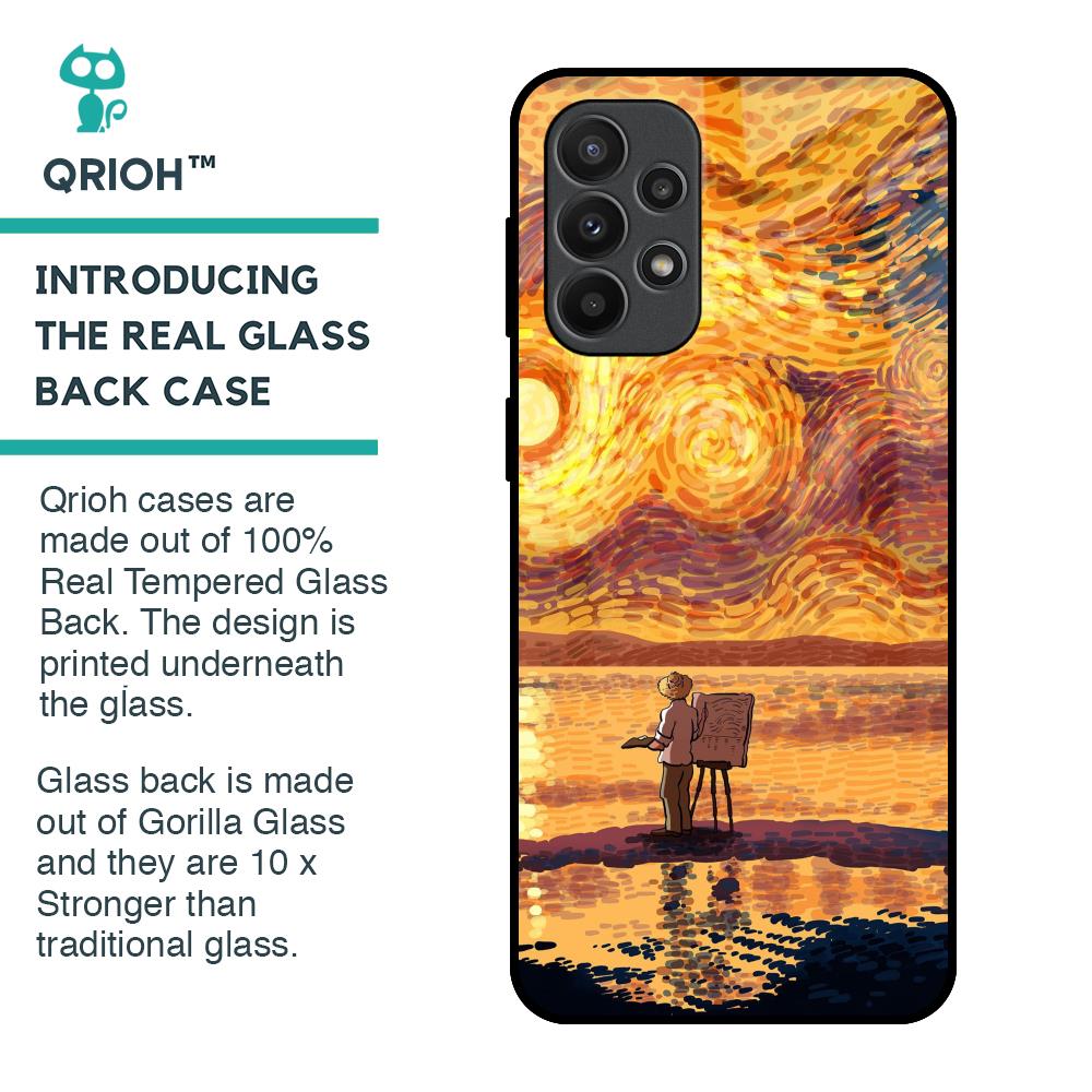 Sunset Vincent Glass Case for Samsung Galaxy A23