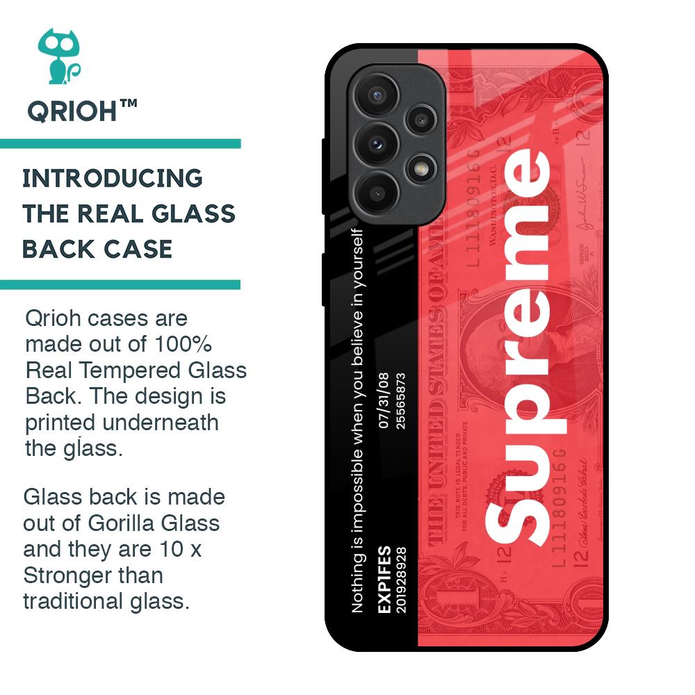 Supreme Ticket Glass Case for Samsung Galaxy A23