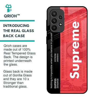 Supreme Ticket Glass Case for Samsung Galaxy A23