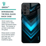 Vertical Blue Arrow Glass Case For Samsung Galaxy A23