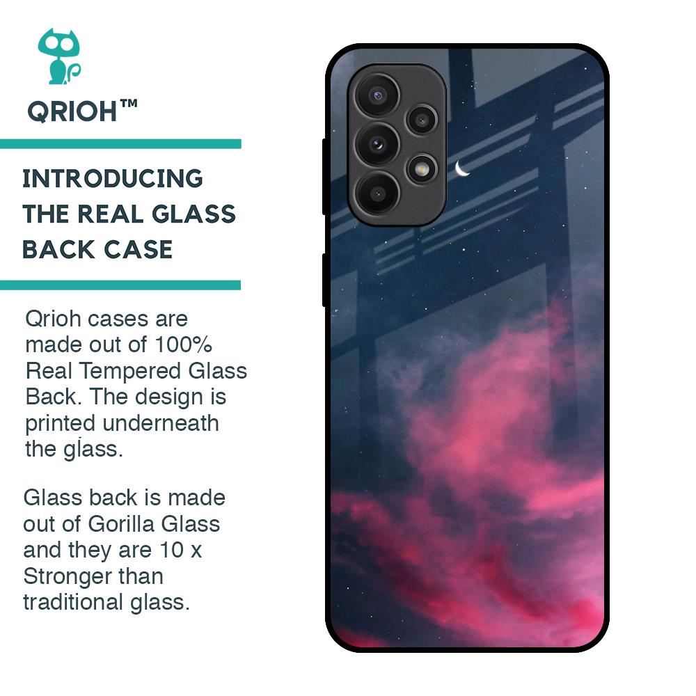 Moon Night Glass Case For Samsung Galaxy A23