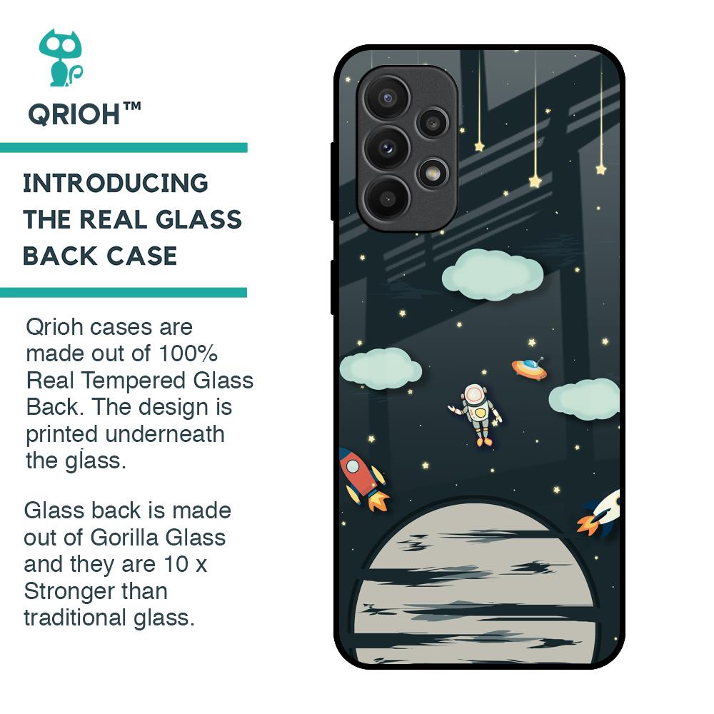 Astronaut Dream Glass Case For Samsung Galaxy A23