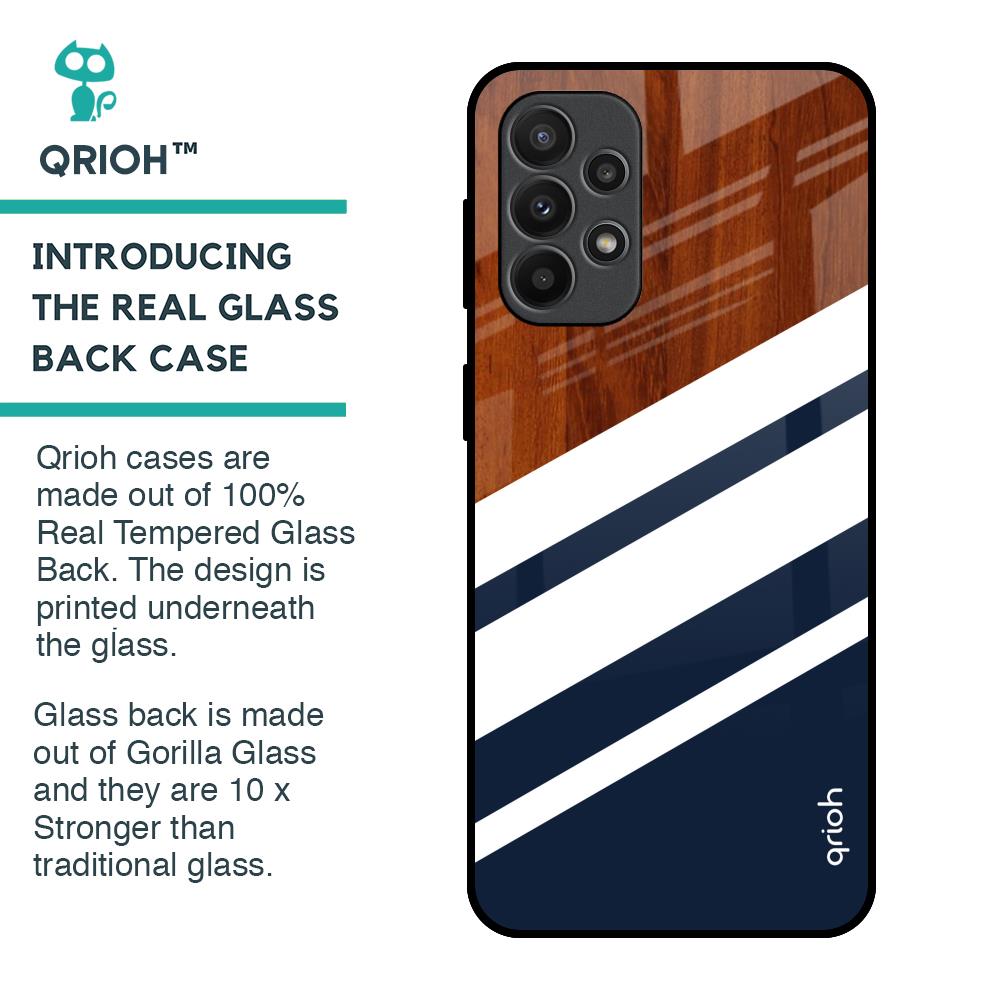 Bold Stripes Glass Case for Samsung Galaxy A23