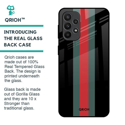 Vertical Stripes Glass Case for Samsung Galaxy A23