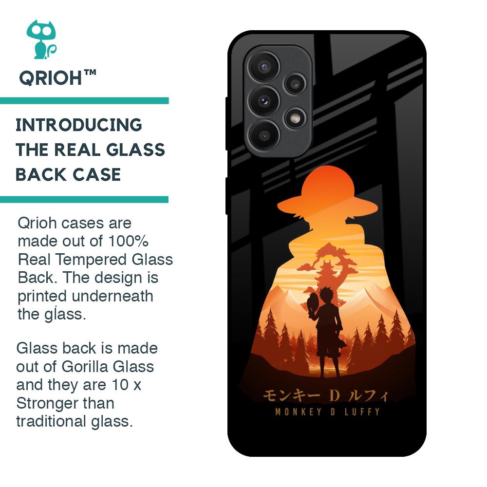 Luffy One Piece Glass Case for Samsung Galaxy A23