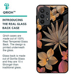 Lines Pattern Flowers Glass Case for Samsung Galaxy A23