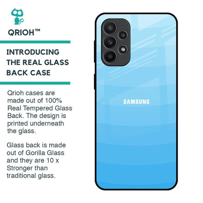 Wavy Blue Pattern Glass Case for Samsung Galaxy A23