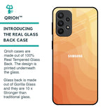 Orange Curve Pattern Glass Case for Samsung Galaxy A23