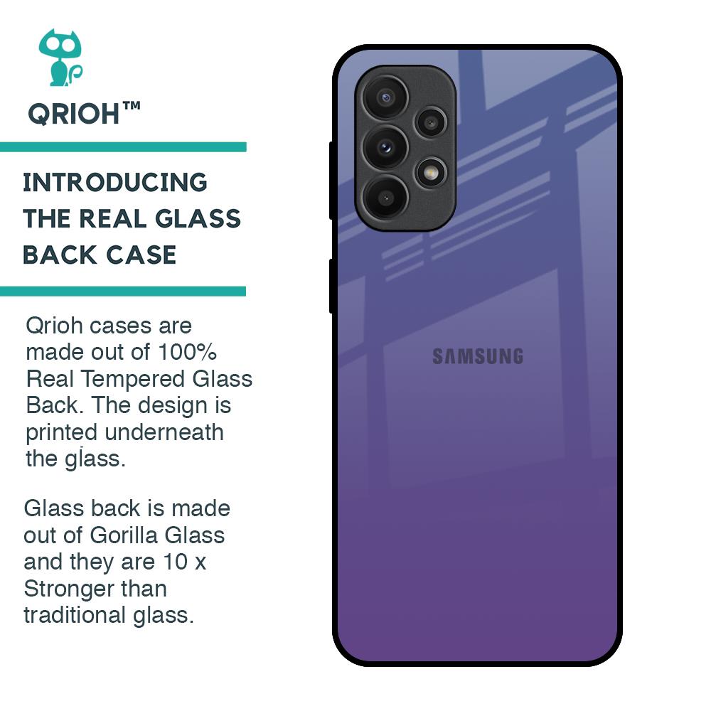 Indigo Pastel Glass Case For Samsung Galaxy A23