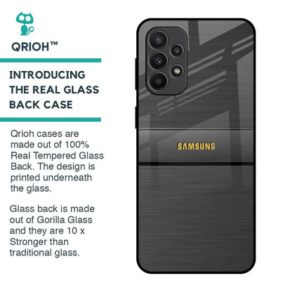 Grey Metallic Glass Case For Samsung Galaxy A23