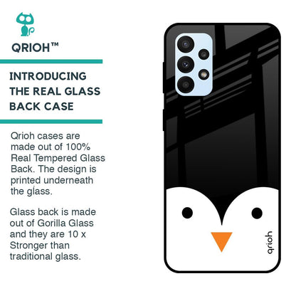 Cute Penguin Glass Case for Samsung Galaxy A23