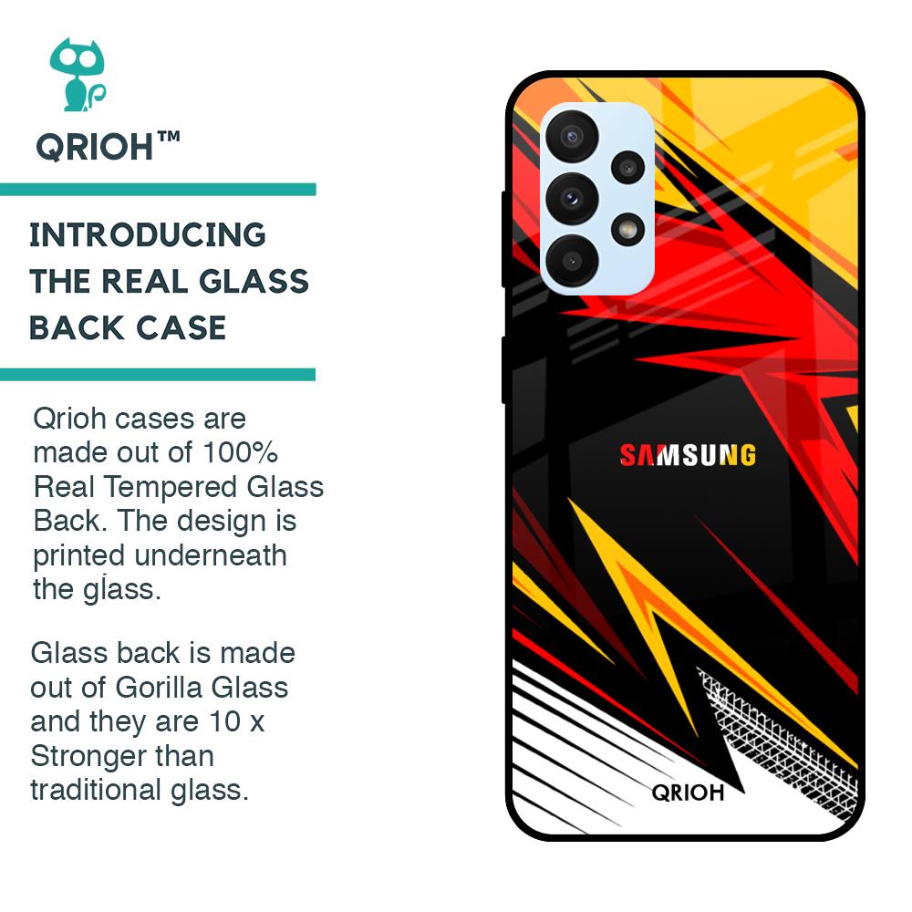 Race Jersey Pattern Glass Case For Samsung Galaxy A23
