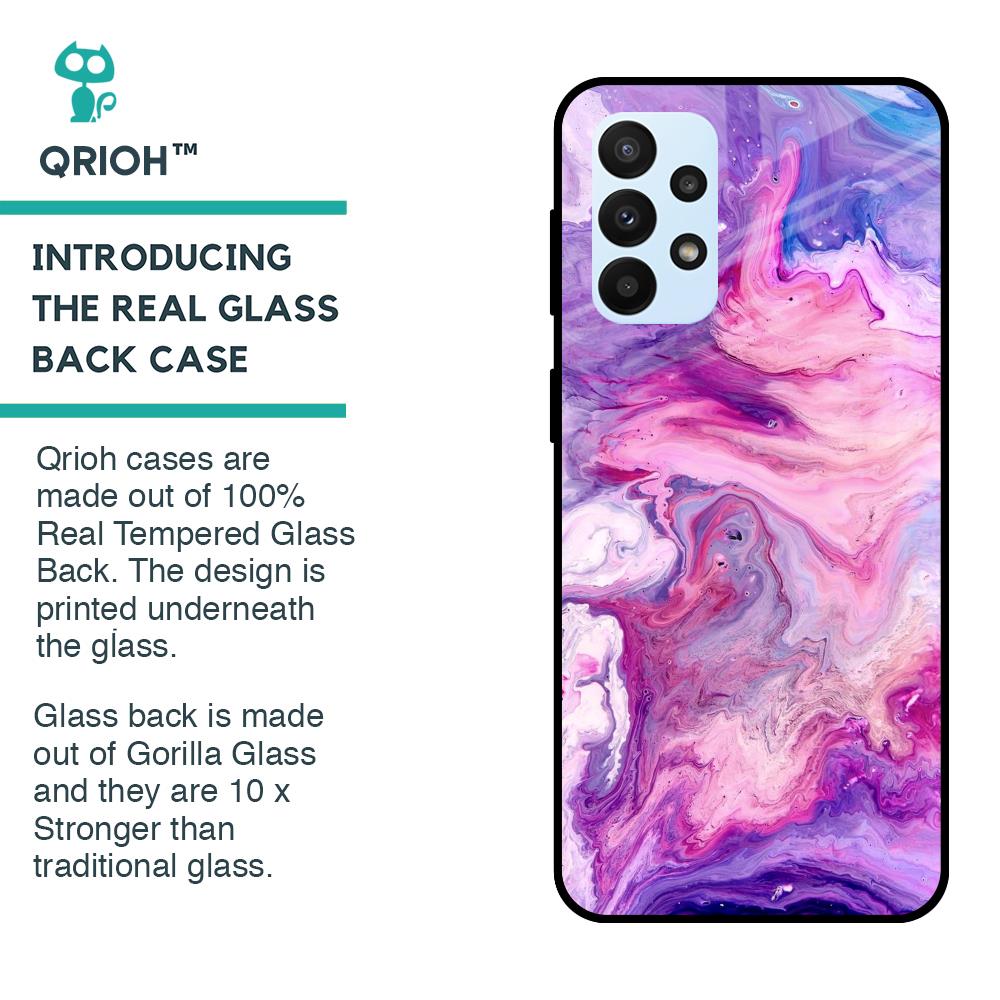 Cosmic Galaxy Glass Case for Samsung Galaxy A23