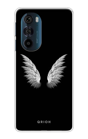 White Angel Wings Motorola Edge 30 Pro Back Cover