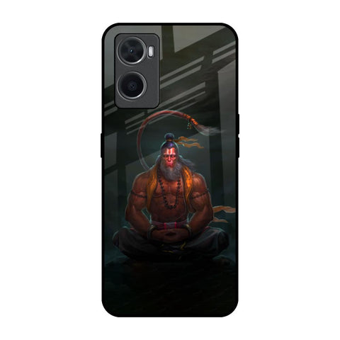 Lord Hanuman Animated Oppo A96 Glass Back Cover Online