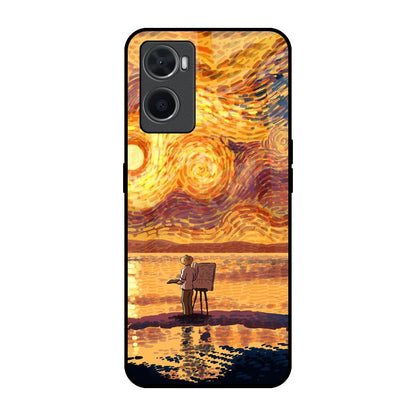 Sunset Vincent Oppo A96 Glass Back Cover Online