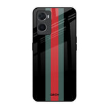 Vertical Stripes Oppo A96 Glass Back Cover Online