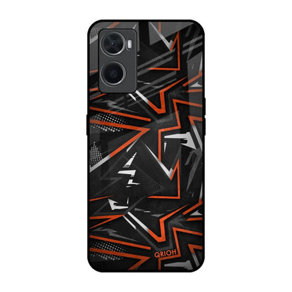Vector Art Oppo A96 Glass Back Cover Online
