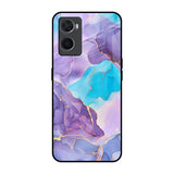 Alcohol ink Marble Oppo A96 Glass Back Cover Online