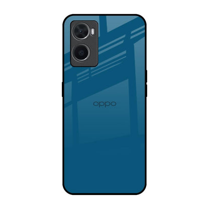Cobalt Blue Oppo A96 Glass Back Cover Online