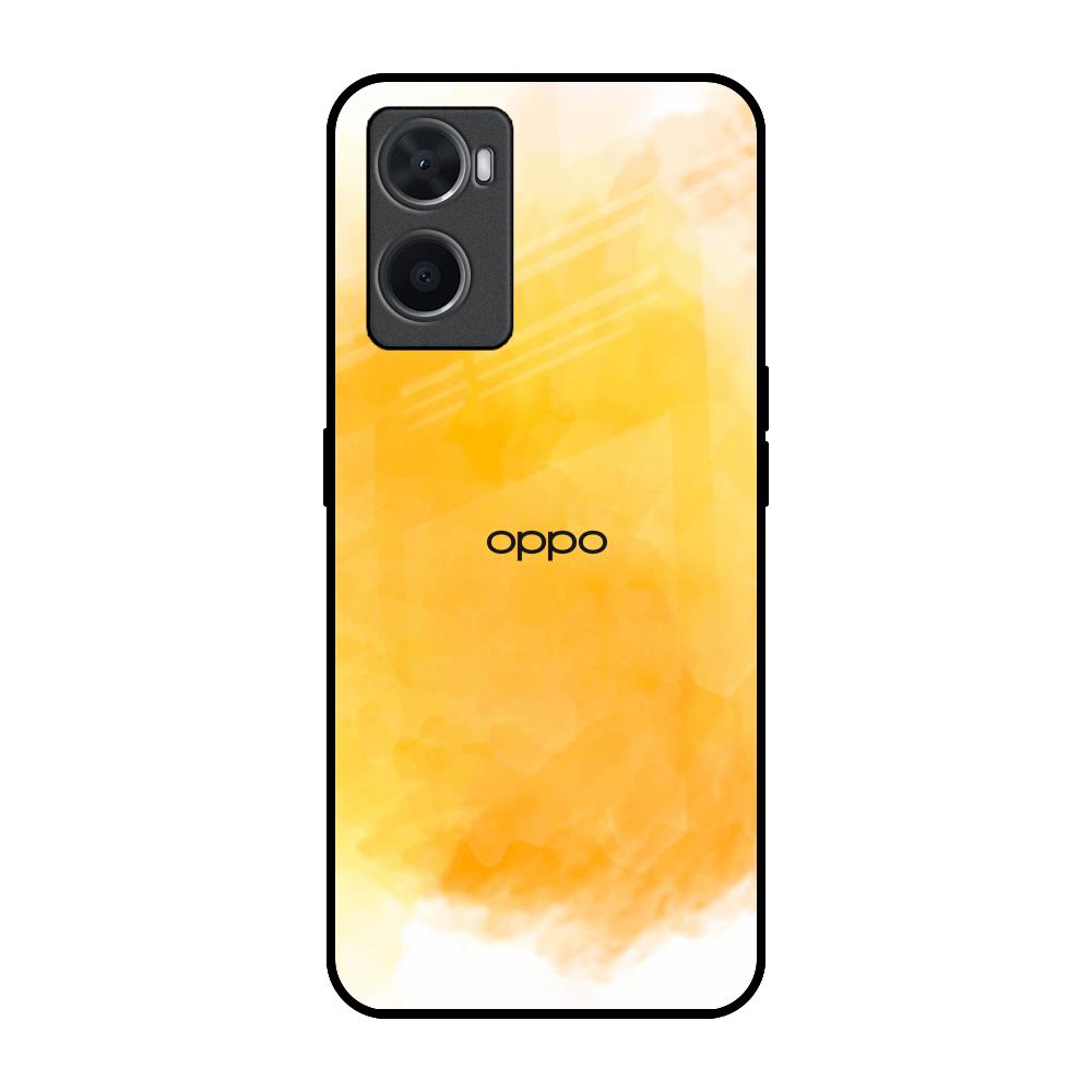 Rustic Orange Oppo A96 Glass Back Cover Online