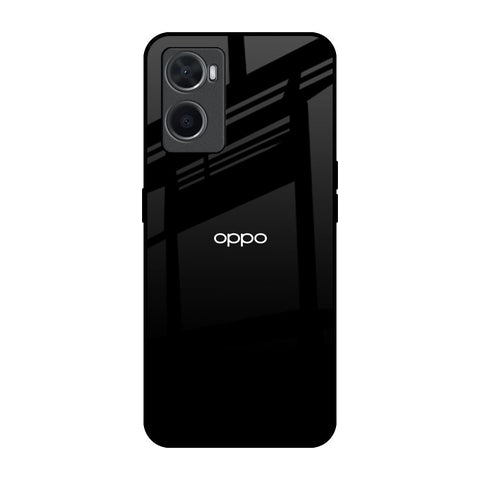 Jet Black Oppo A96 Glass Back Cover Online