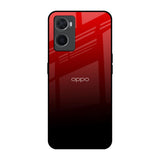 Maroon Faded Oppo A96 Glass Back Cover Online