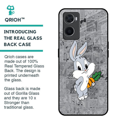 Cute Baby Bunny Glass Case for Oppo A96
